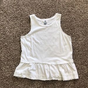 Old navy white peplum too lace detail